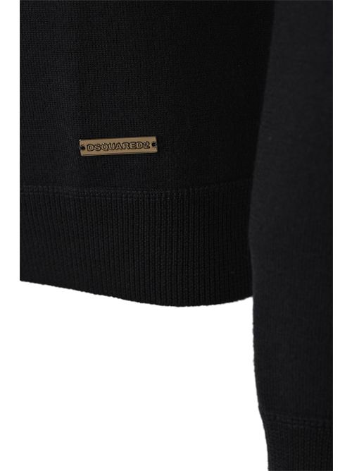 Maglia in lana con inserto a V Nero DSQUARED2 | S74HA1564 D13133900